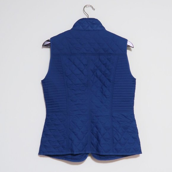Olsen Europe Royal Blue Quilted Vest Small - Picture 2 of 8